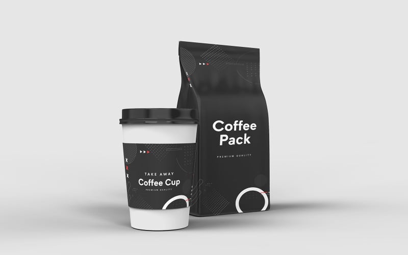 Kaffeetassen-Mockup-Vorlage zum Mitnehmen Vol. 09