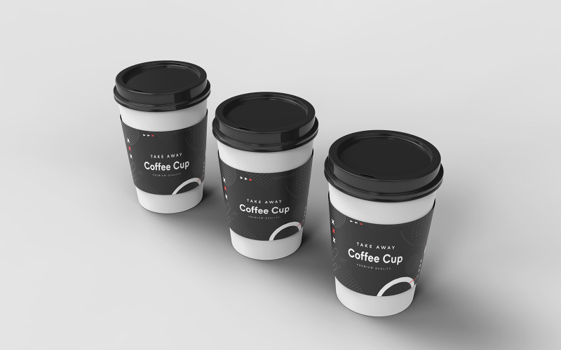 Mockup-sjabloon voor koffiekopjes vol 25