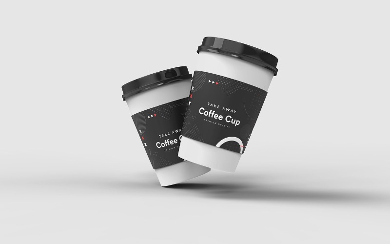 Modèle de maquette de tasse à café à emporter Vol 13