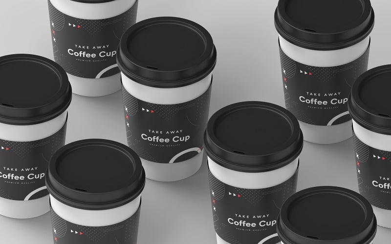 Modello di mockup per tazza di caffè da asporto Vol 29