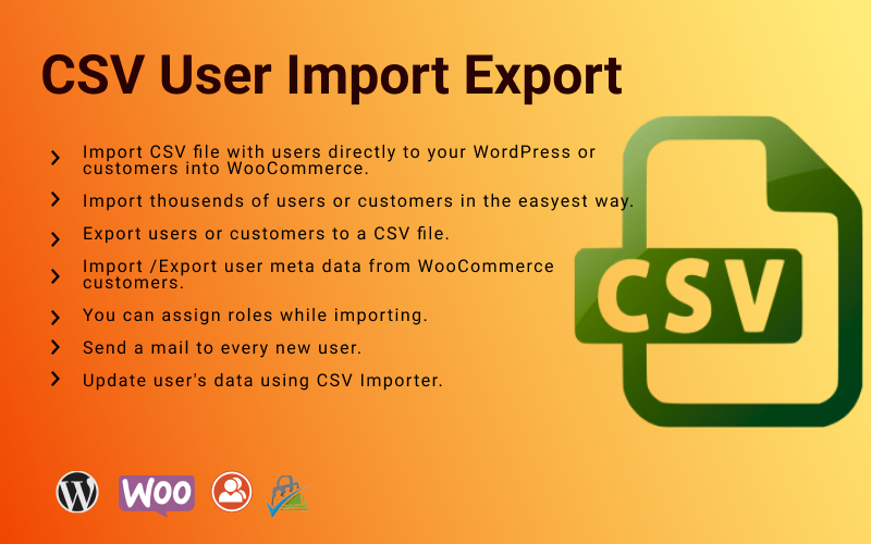 Plugin WordPress de Exportação-Importação de Cliente de Usuário CSV