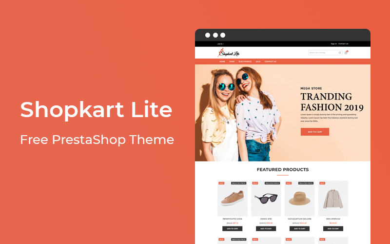 Shopkart Lite – бесплатная адаптивная тема Prestashop