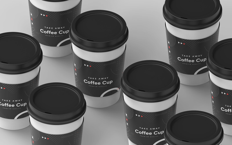 Take Away Kahve Fincanı Mockup Şablonu Vol 29