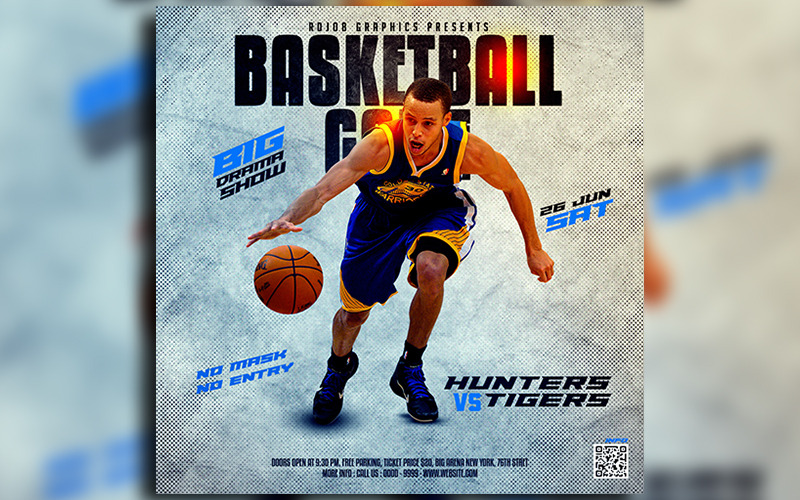 Modello di banner Instagram per i social media del torneo di basket