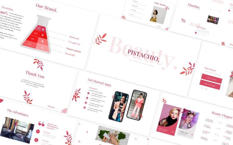 Modello di diapositive Google per la bellezza del pistacchio