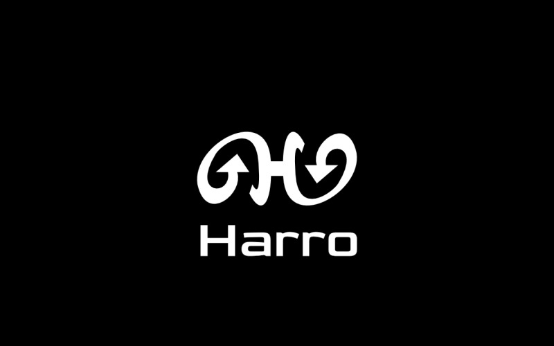 Çift Ok H Zeki Harf Logosu