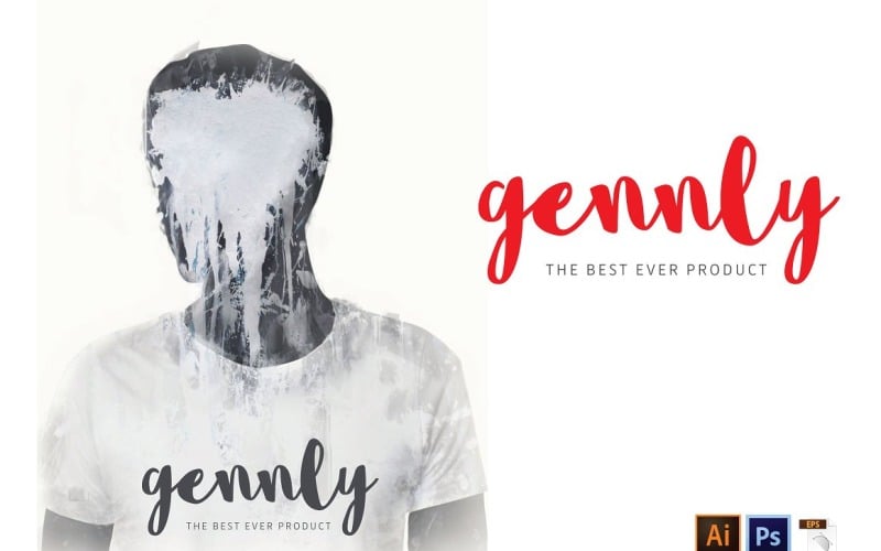 Gennly typografi mode logotyp