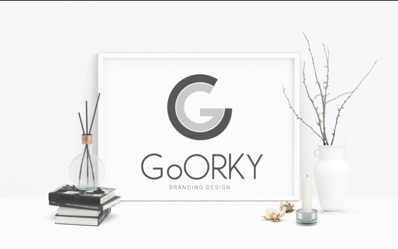 Modello di logo del marchio GoORKY