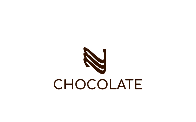 巧克力工厂字母 N 优雅徽标
