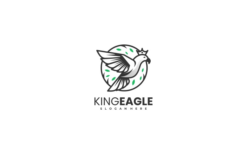 Style de logo King Eagle Line Art