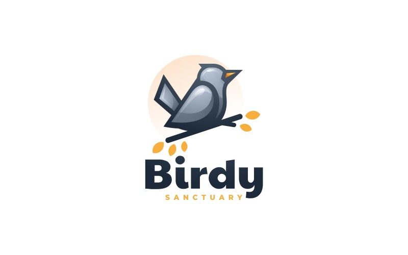 Logo de mascotte de dégradé d'oiseau