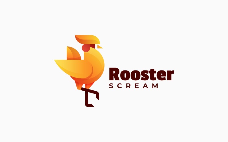 Rooster Gradient Logo Design