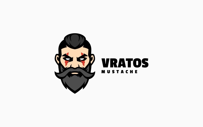 Uomo semplice mascotte stile logo