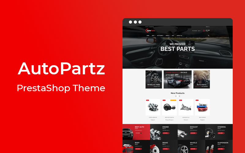AutoPartz - Responsivt Prestashop-tema