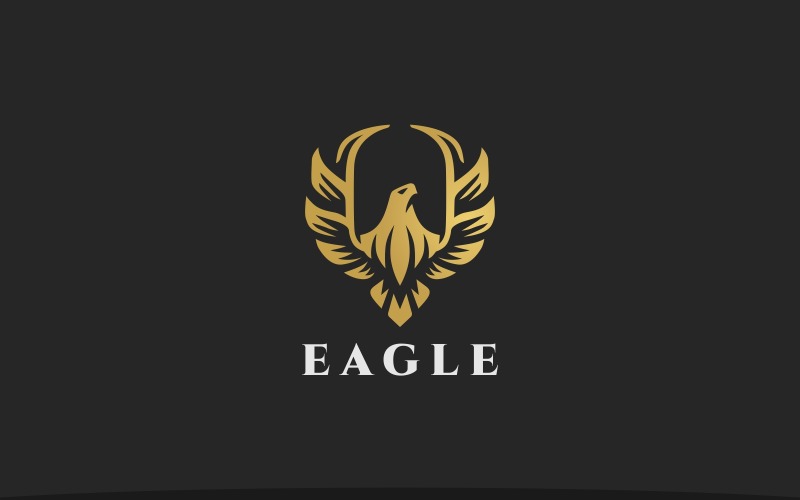 Eagle bokstaven O logotyp mall
