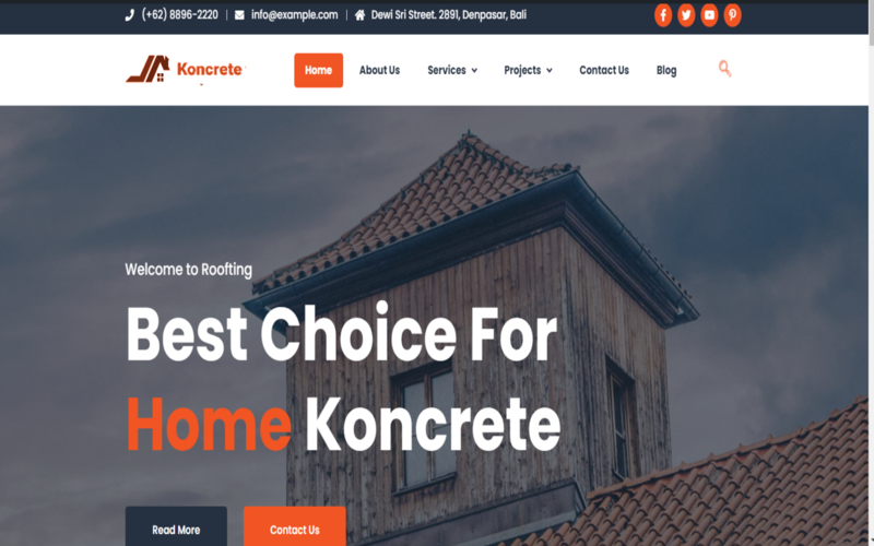 Koncrete-Roofing Service Elementor Kit