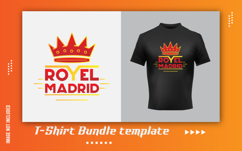 Moderne royel printklare t-shirt sticker ontwerpsjabloon