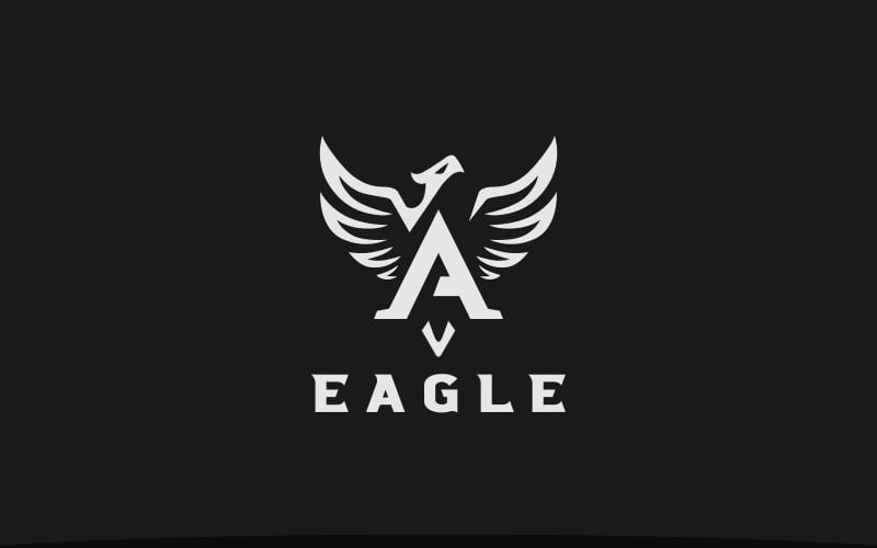 Plantilla de logotipo de águila de letra A