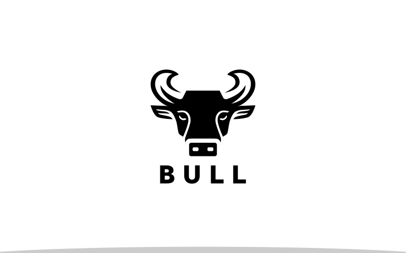 Шаблон финансового логотипа Bull Head