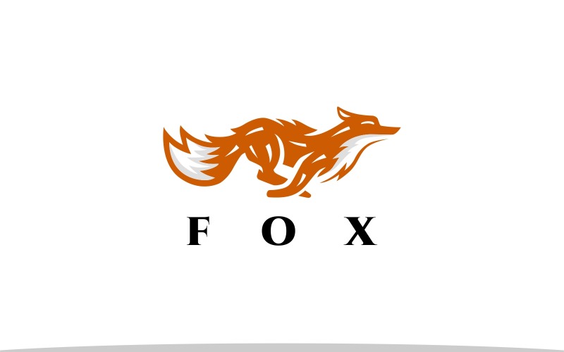 Fox Logo Kreatywne bieganie Logo Fox