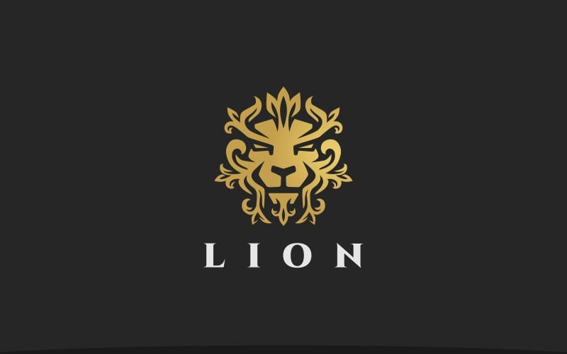 Elegant Strong Lion Head Logo #227517 - TemplateMonster