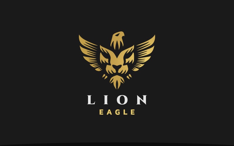 Lejon och örn logotyp mall