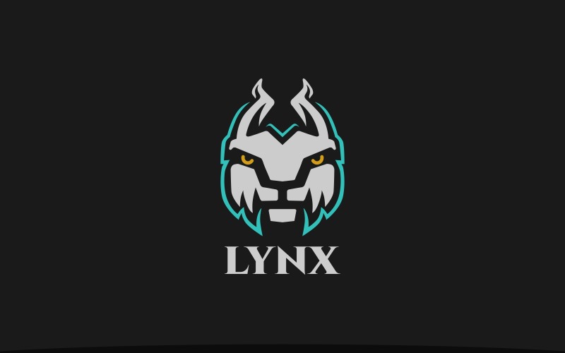 Plantilla de logotipo de lince de mascota