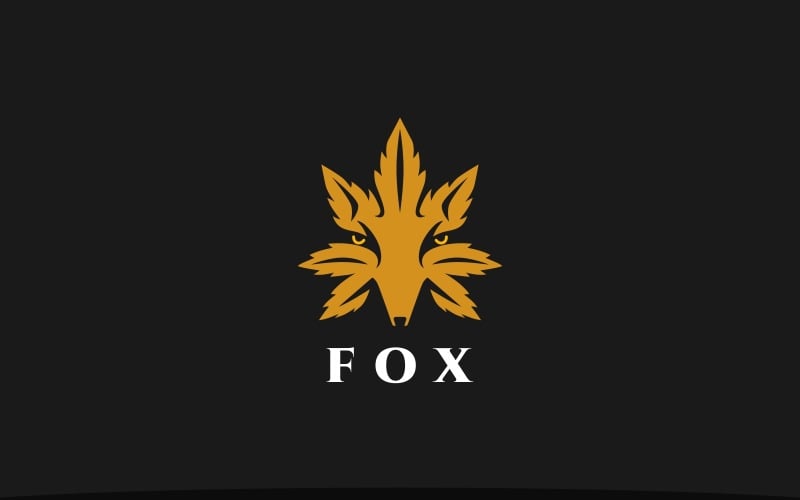 Šablona loga Cannabis Fox