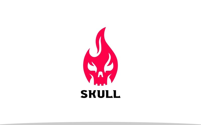 Skull Flame Logo Template #227579 - Templatemonster