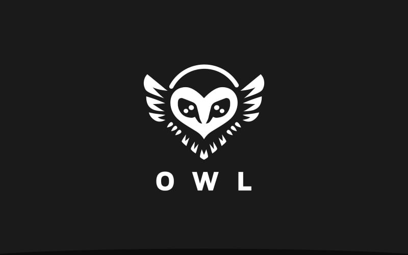 Cute Owl Iconic Logo Template #227615 - Templatemonster