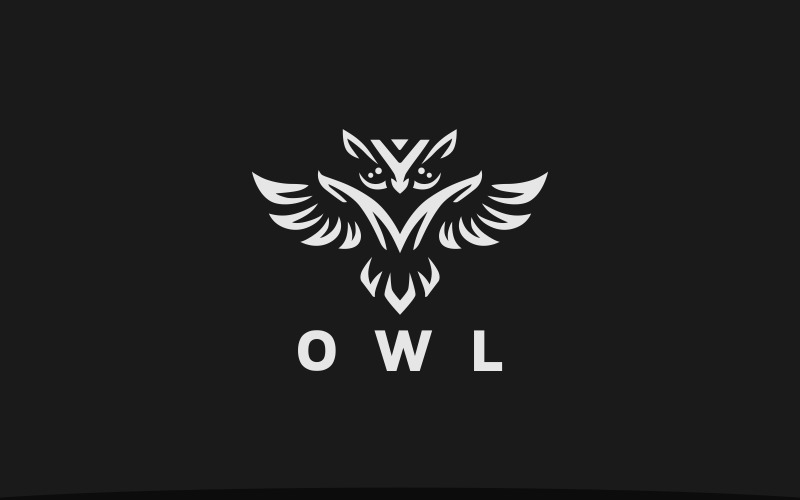 Flying Owl Logo Template #227610 - TemplateMonster