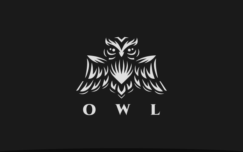 Minimal Owl Logo Template #227625 - TemplateMonster