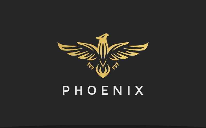Plantilla clásica de logotipo de Phoenix
