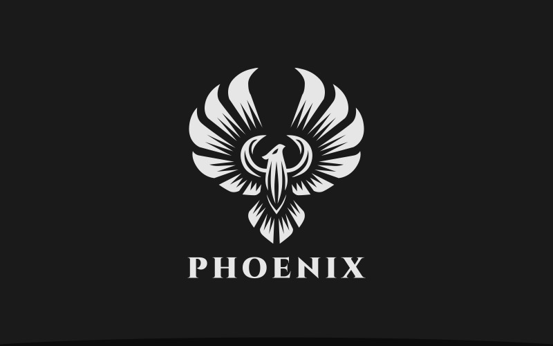 Plantilla de logotipo de Phoenix real