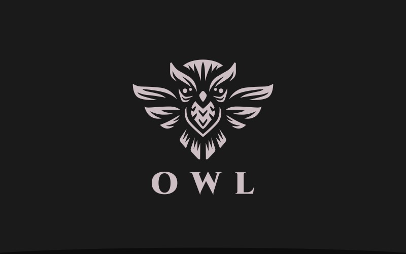 Prosty, bezpieczny szablon logo sowy