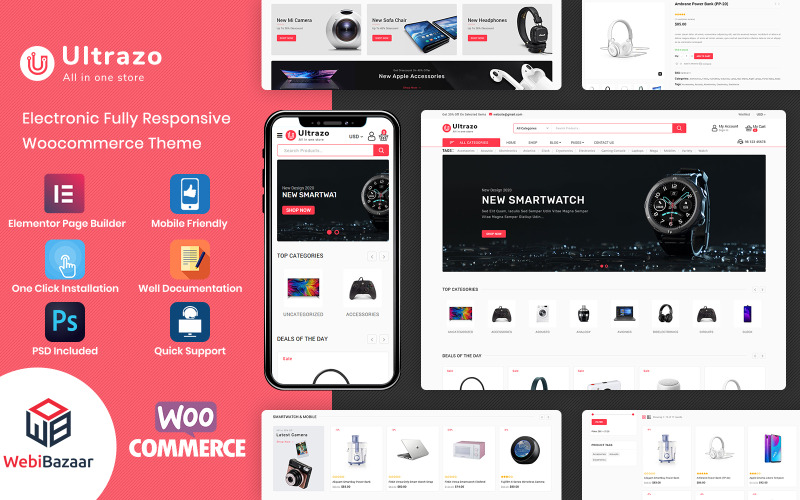Ultrazo – víceúčelové modulární téma WordPress Elementor