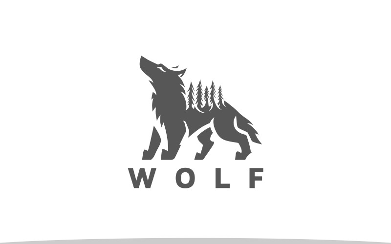 Wolf Forest Logo Template #227675 - Templatemonster