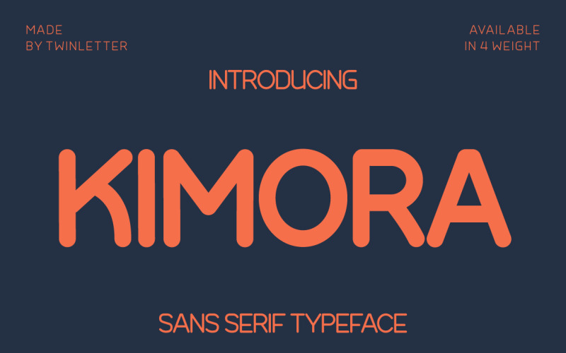 Kimora - sanserifové písmo s uvolněným, ale elegantním písmem