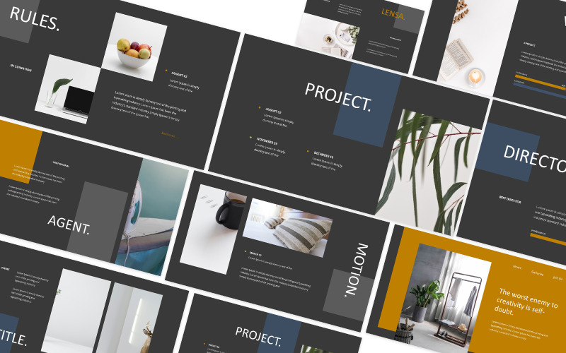 Visual Classic Powerpoint Template #227767 - TemplateMonster
