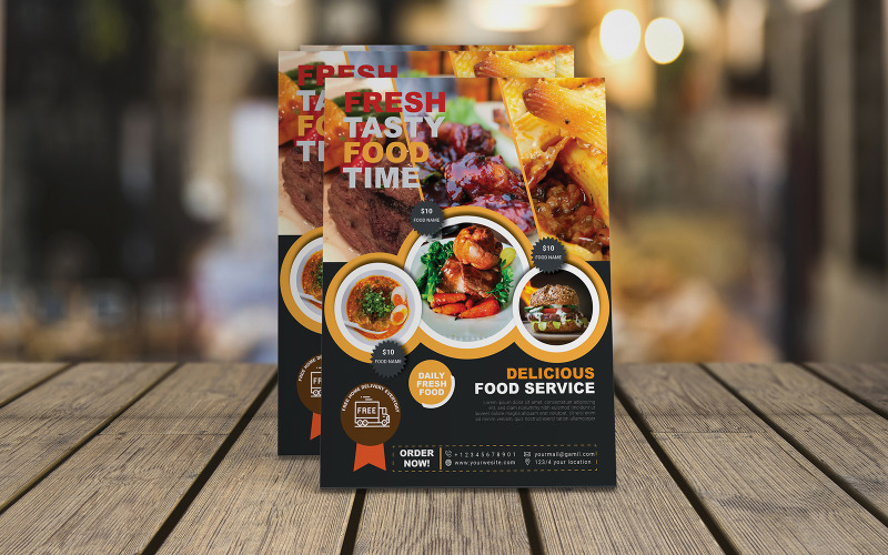 Food Flyer Template Design #227893 - Templatemonster