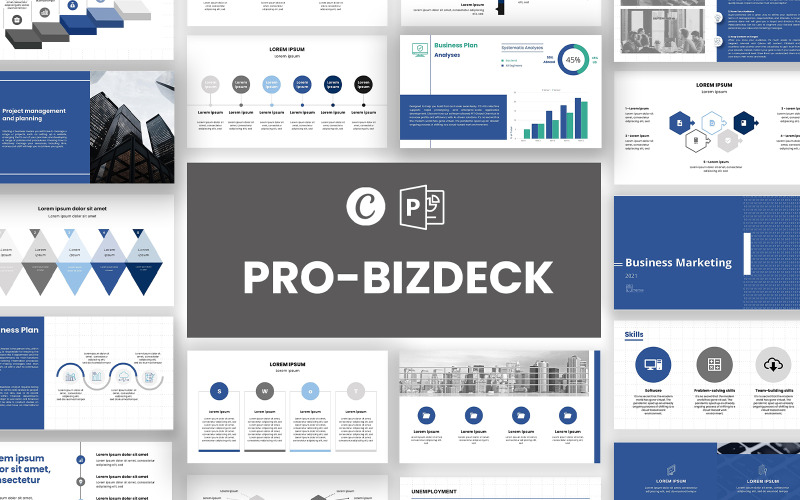 Pro-Bizdeck - Modèle d'entreprise PowerPoint