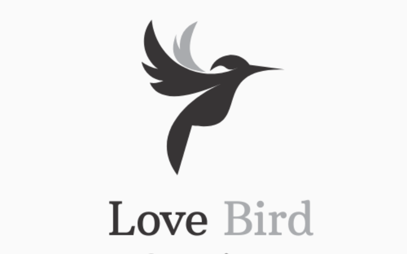 Vorlage für das Design des Tauben-Vogel-Logos