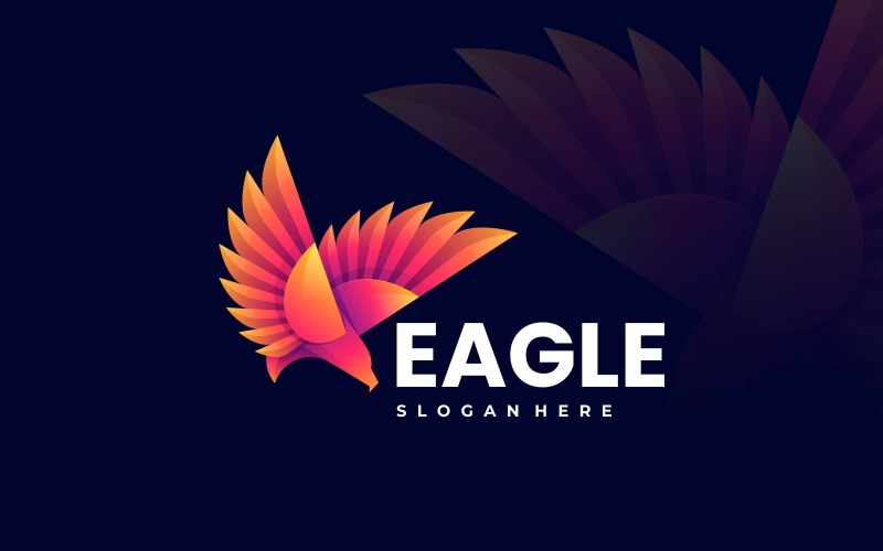 Eagle Gradient Colorful Logo Design