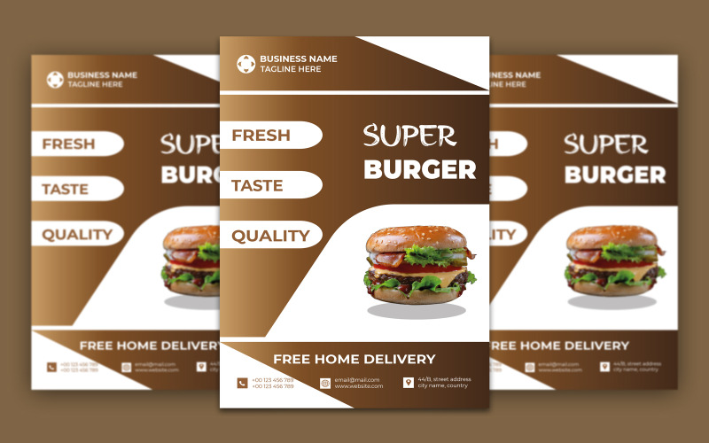 Sjabloon Super Burger Flyer