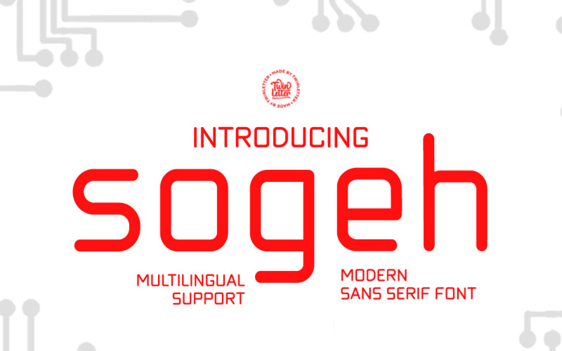 Sogeh - Einfache Sanserif-Schrift