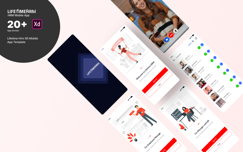 Lifetimehrm - Hrm Mobile App XD sablon