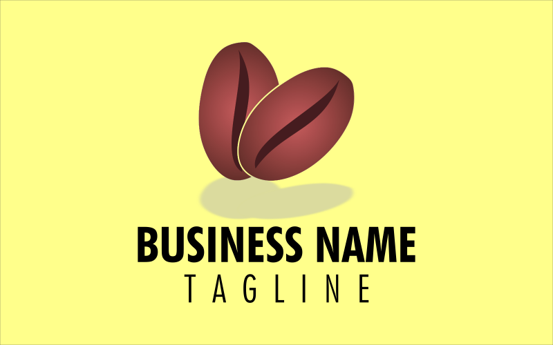 Création de modèle de logo de grain de café avec une idée de symbole unique pour les restaurants et cafés