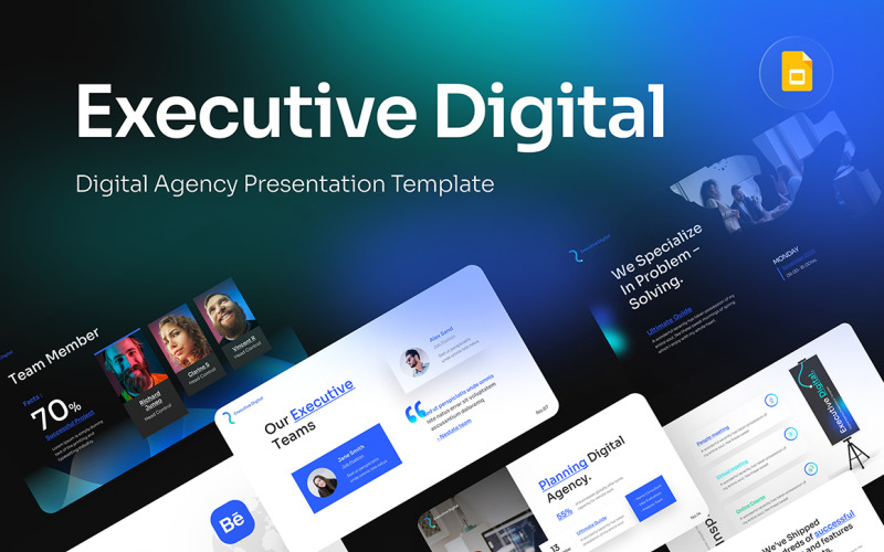 Executive Digital Modern Multifunctioneel Google Slide-sjabloon