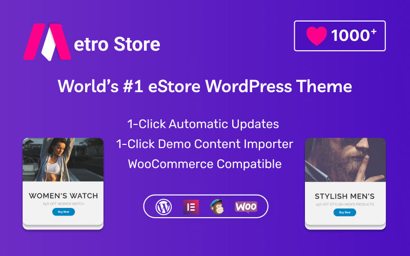 Metro Store Grátis - Tema WooCommerce da loja de moda
