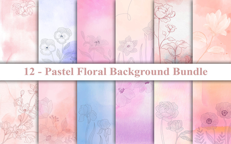 Sfondo pastello floreale, carta digitale, struttura ad acquerello, sfondo floreale ad acquerello.